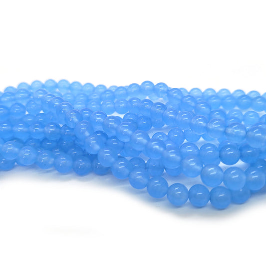 Malay Jade Light Blue 6mm Round Beads