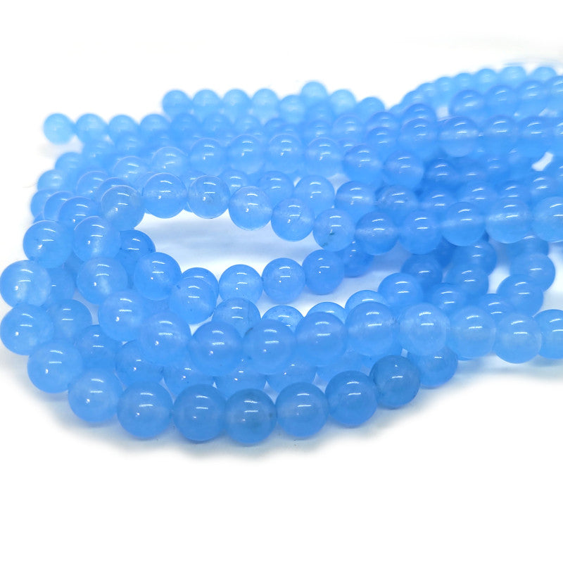 Malay Jade Light Blue 8mm Round Beads