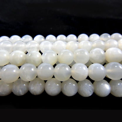 Moonstone Light Grey 6mm Round Beads