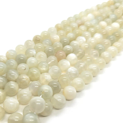 Moonstone Light Grey 10mm Round Beads