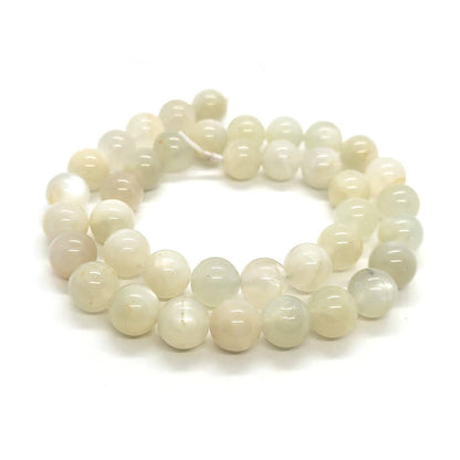 Moonstone Light Grey 10mm Round Beads