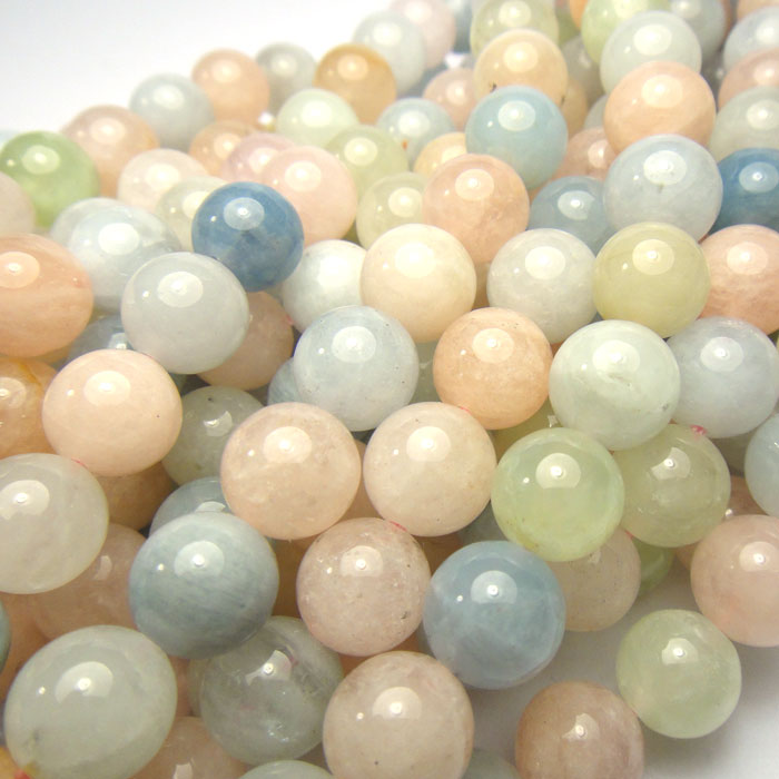 Morganite 8mm Round Beads