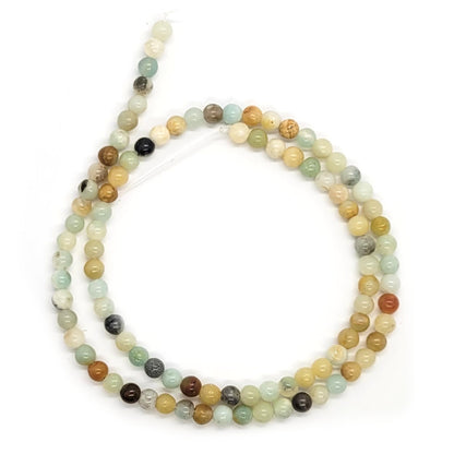 Multicolour Amazonite 4mm Round Beads