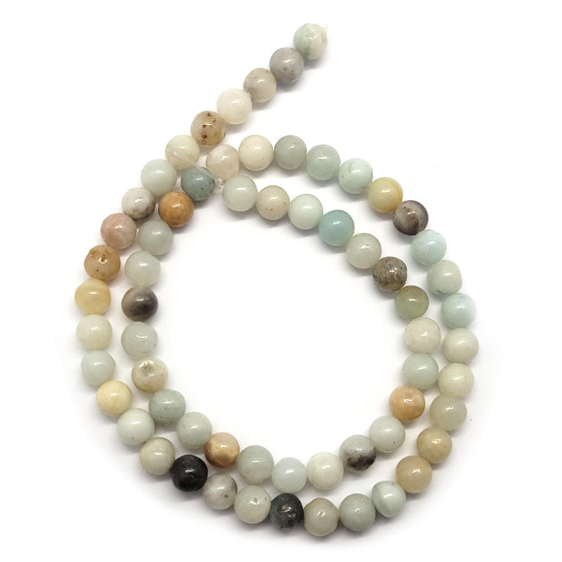 Multicolour Amazonite 6mm Round Beads