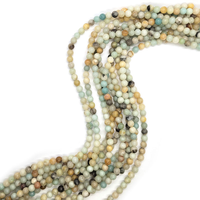 Multicolour Amazonite 6mm Round Beads