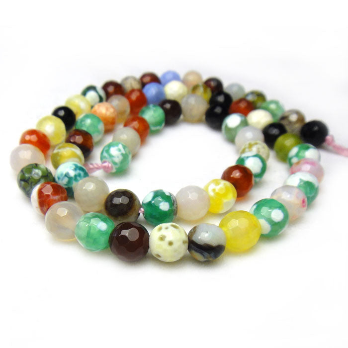 Fire Agate Multicolour 6mm Beads