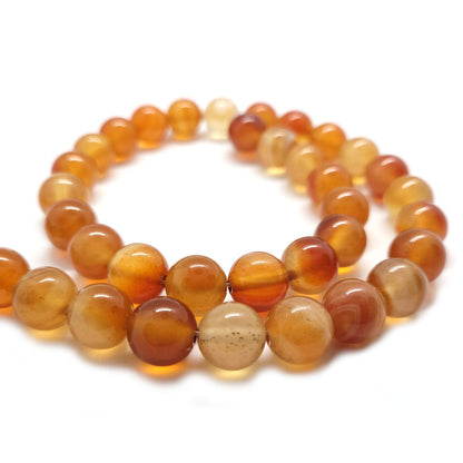 Natural Colour Carnelian 10mm Round Beads