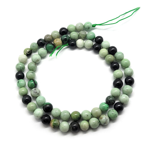 Natural Green Turquoise 6mm Round Beads