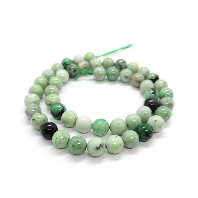 Natural Green Turquoise 8mm Round Beads