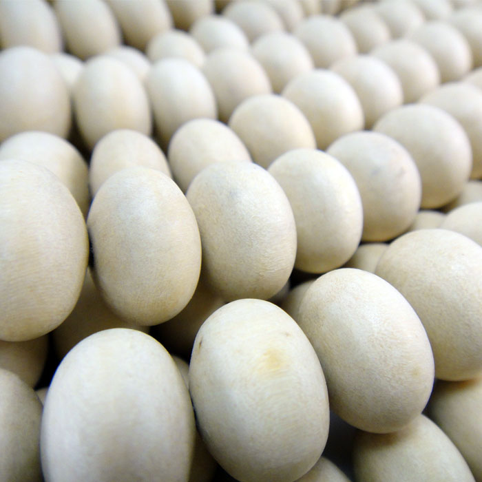 Natural White Wood Mentos Wood Beads