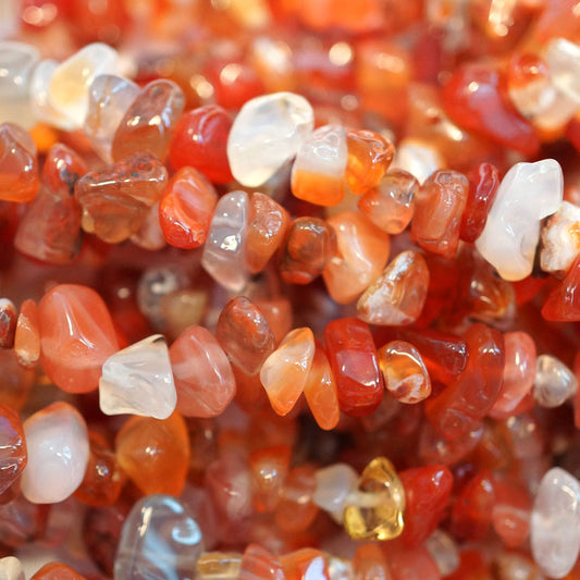 Natural Colour Carnelian Chip Beads 