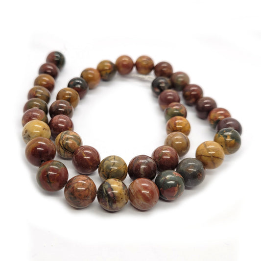 New Picasso Jasper 10mm Round Beads