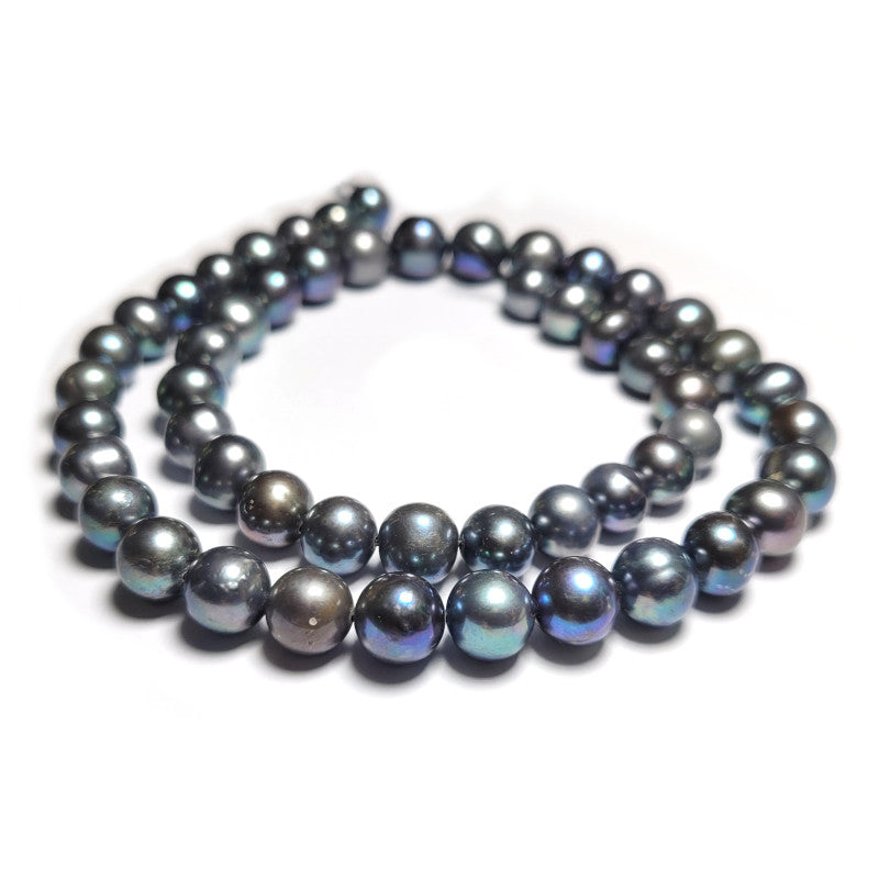 Freshwater Potato Pearl Peacock 8mm Beads