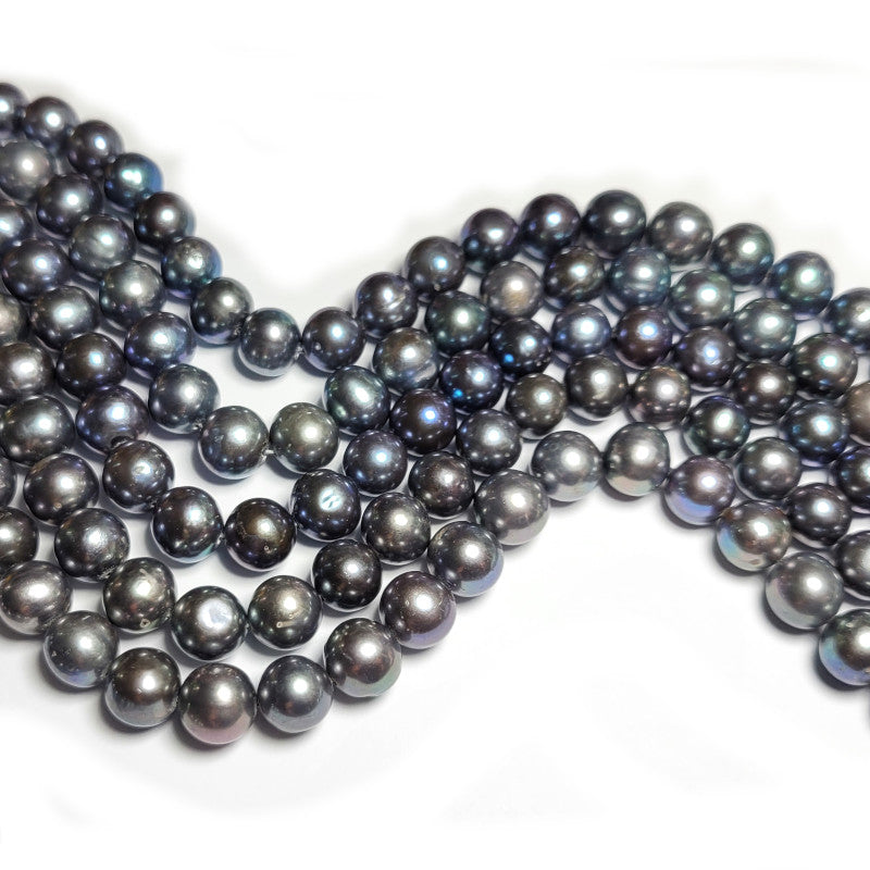 Freshwater Potato Pearl Peacock 8mm Beads