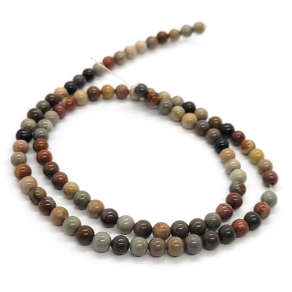 Picasso Jasper 4mm Round Beads