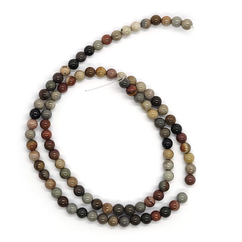 Picasso Jasper 4mm Round Beads