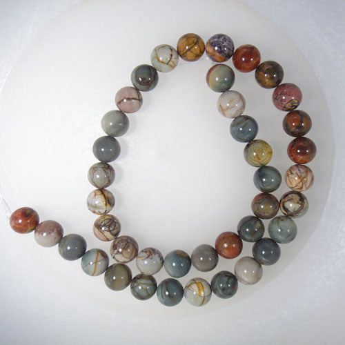 Picasso Jasper 10mm Round Beads