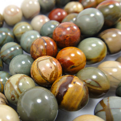 Picasso Jasper 10mm Round Beads