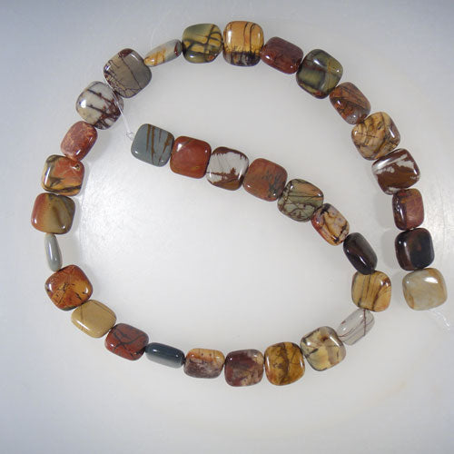 Picasso Jasper 12mm Square Beads