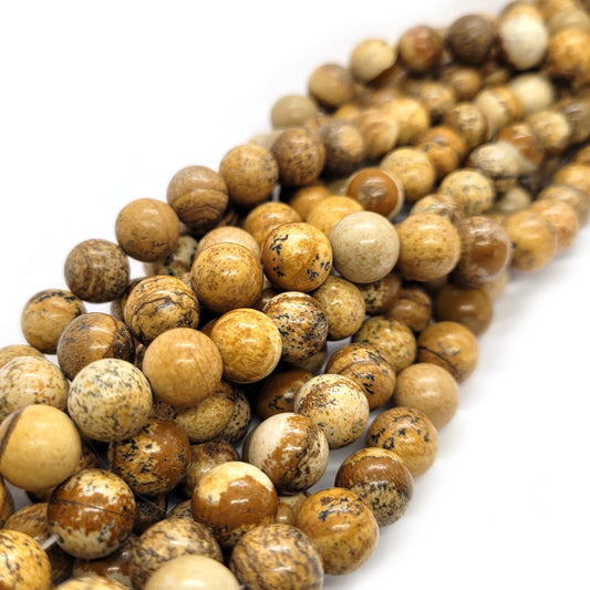 Picture Jasper 10mm Round Beads