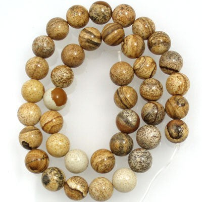 Picture Jasper 10mm Round Beads