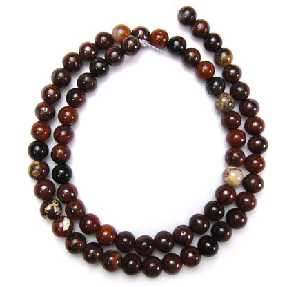 Poppy Jasper 6mm Round Beads 