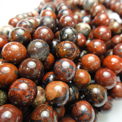 Poppy Jasper 8mm Round Beads