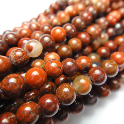 Poppy Jasper 4mm Round Beads