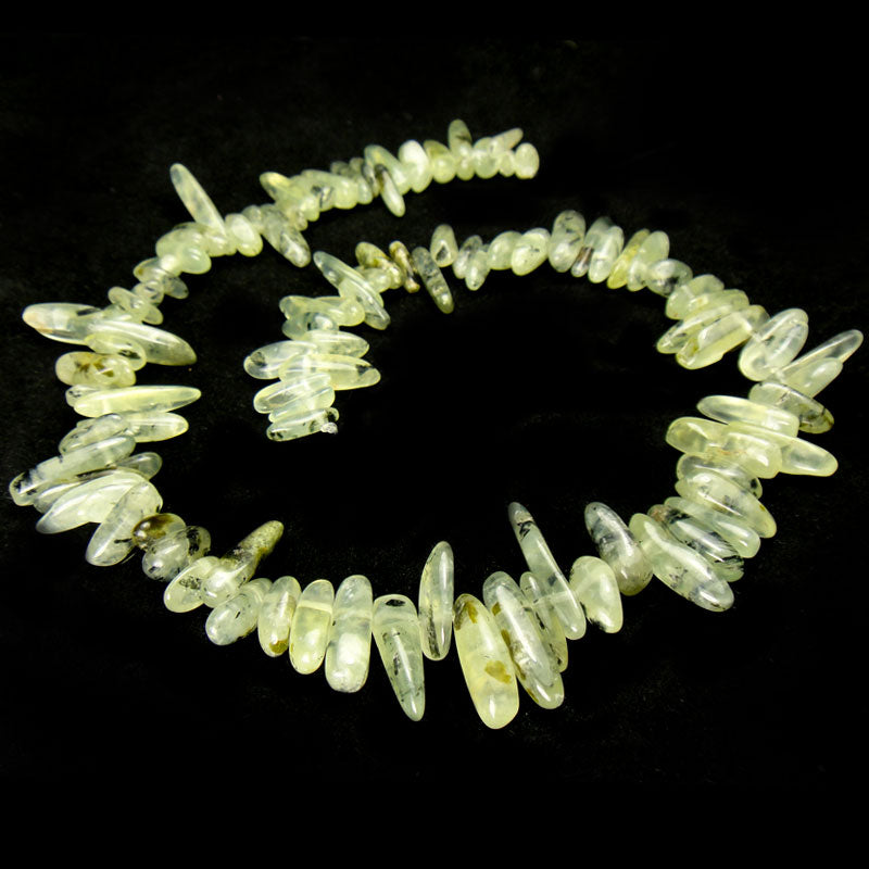 Prehnite Long Chip Beads