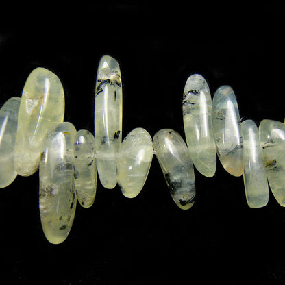 Prehnite Long Chip Beads