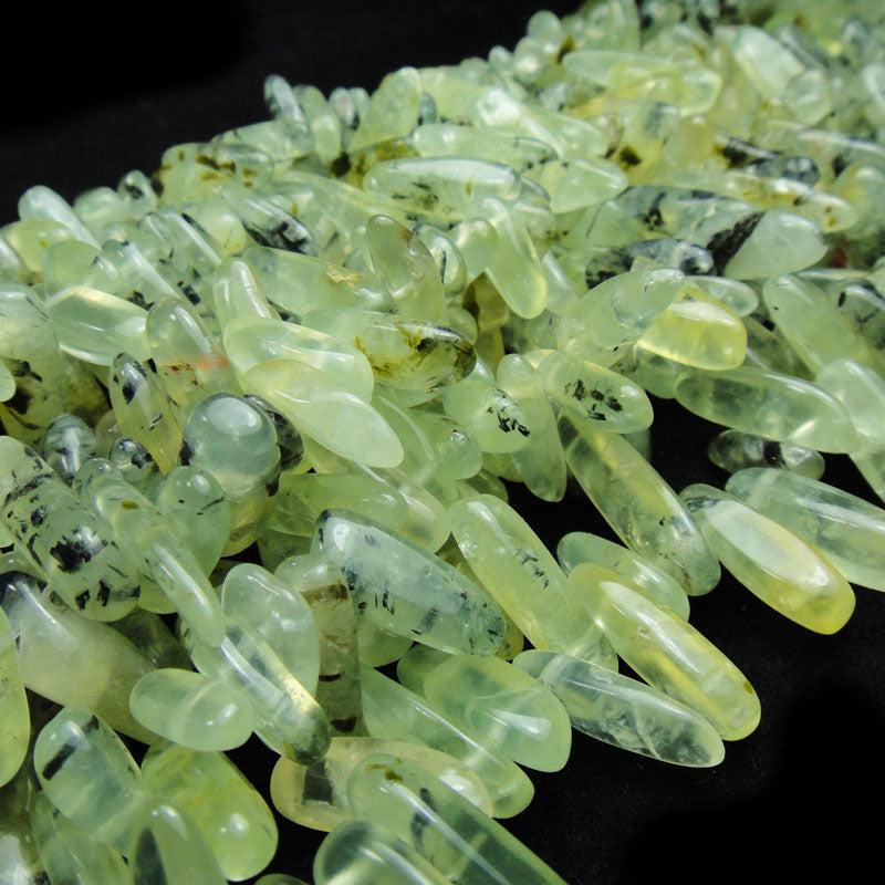 Prehnite Long Chip Beads