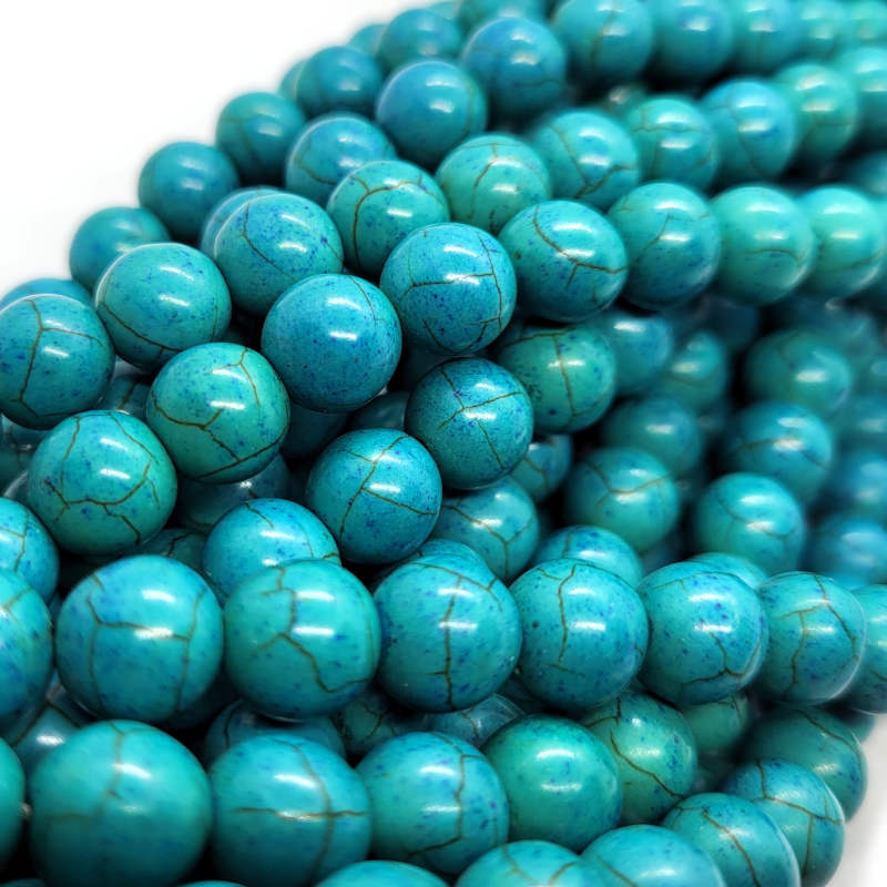 Reconstituted Tibetan Turquoise 10mm Round Beads