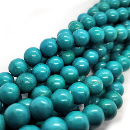 Reconstituted Tibetan Turquoise 12mm Round Beads