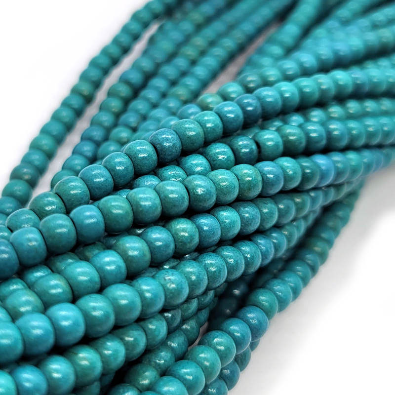 Reconstituted Tibetan Turquoise 4mm Round Beads