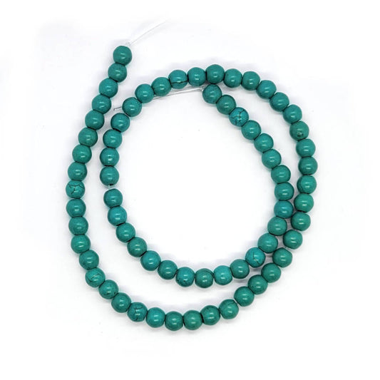 Reconstituted Tibetan Turquoise 6mm Round Beads