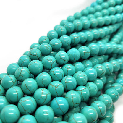 Reconstituted Turquoise 10mm Round Beads