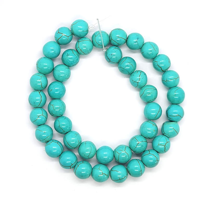 Reconstituted Turquoise 10mm Round Beads