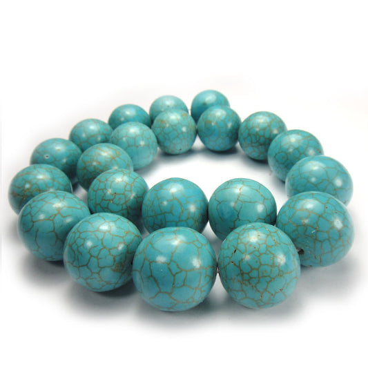 Reconstituted Turquoise 20mm Round Beads