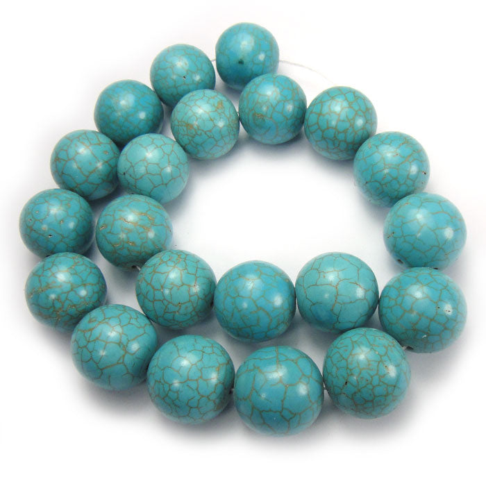 Reconstituted Turquoise 20mm Round Beads