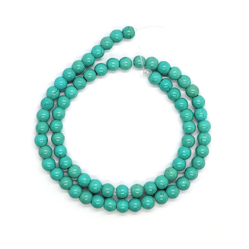 Reconstituted Turquoise 6mm Round Beads