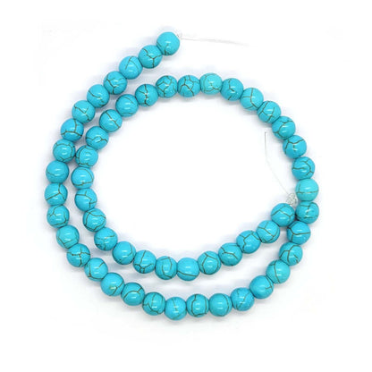 Reconstituted Turquoise 8mm Round Beads 