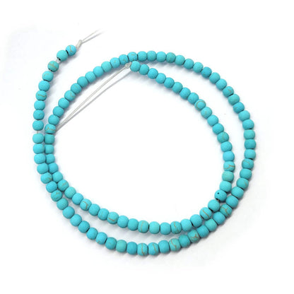 Reconstituted Turquoise Matte 4mm Round Beads