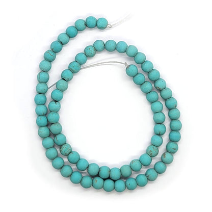 Reconstituted Turquoise Matte 6mm Round Beads