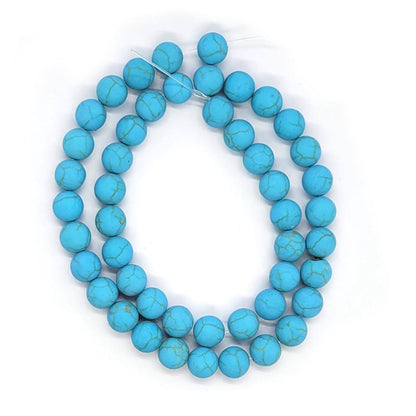 Reconstituted Turquoise Matte 8mm Round Beads