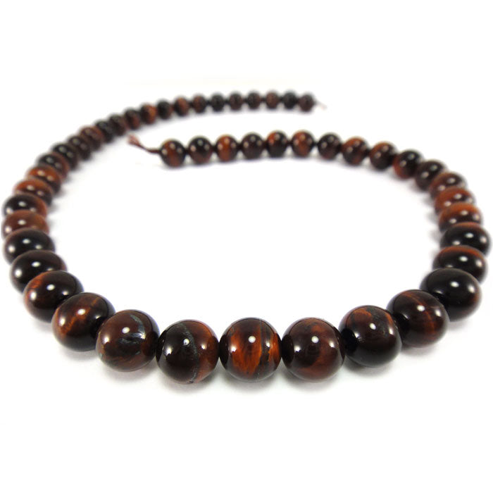 Red Tiger Eye 8mm Round Beads