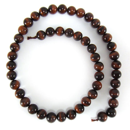 Red Tiger Eye 8mm Round Beads