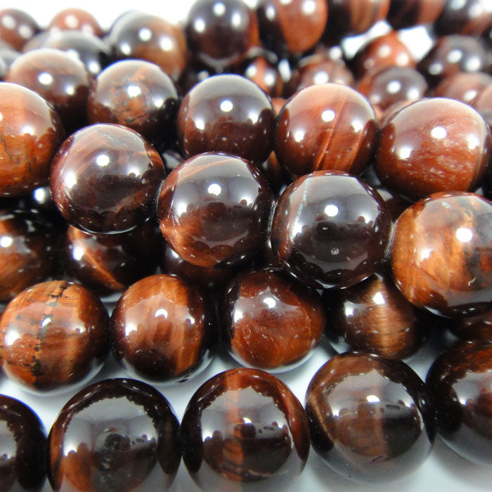 Red Tiger Eye 8mm Round Beads