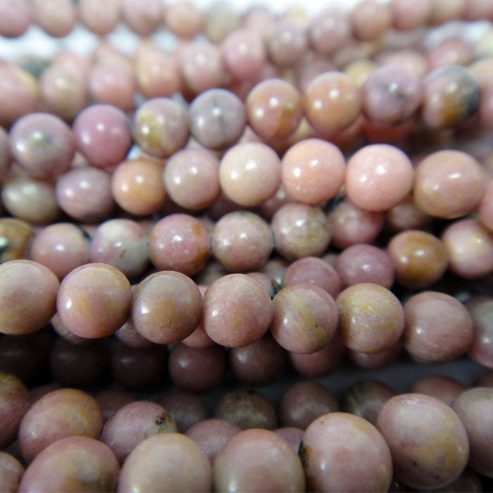 Rhodonite 4mm Round Beads