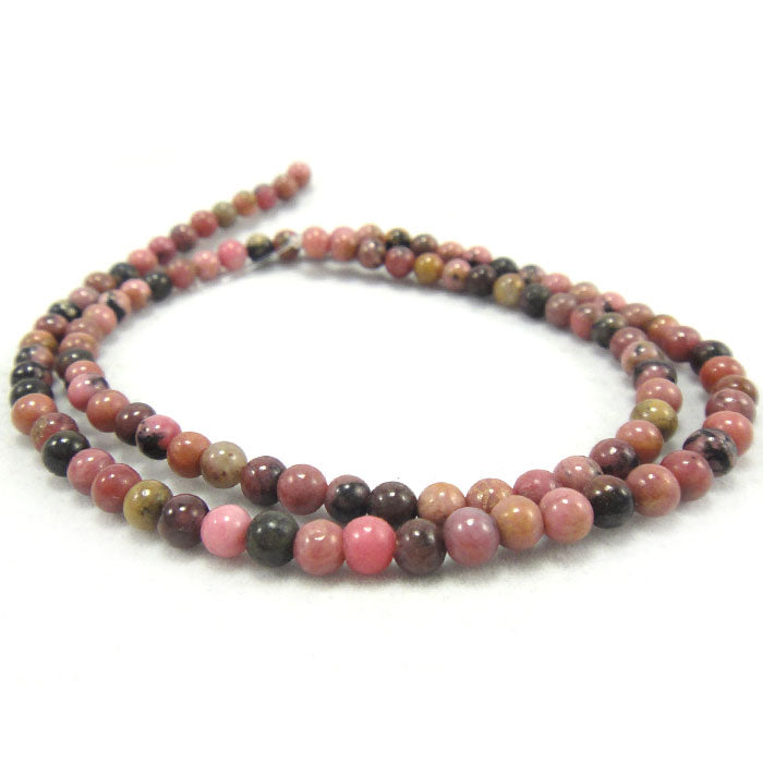 Rhodonite 4mm Round Beads