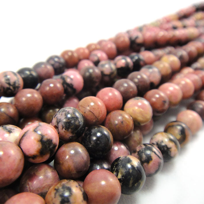 Rhodonite 6mm Round Beads